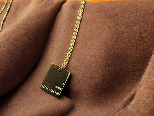 I AM ENOUGH Gold Necklace