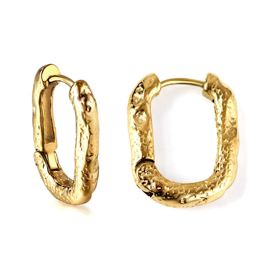 Josephine Textured Gold Hoop Earrings