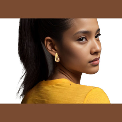 Jumbo Drop Stud Earrings
