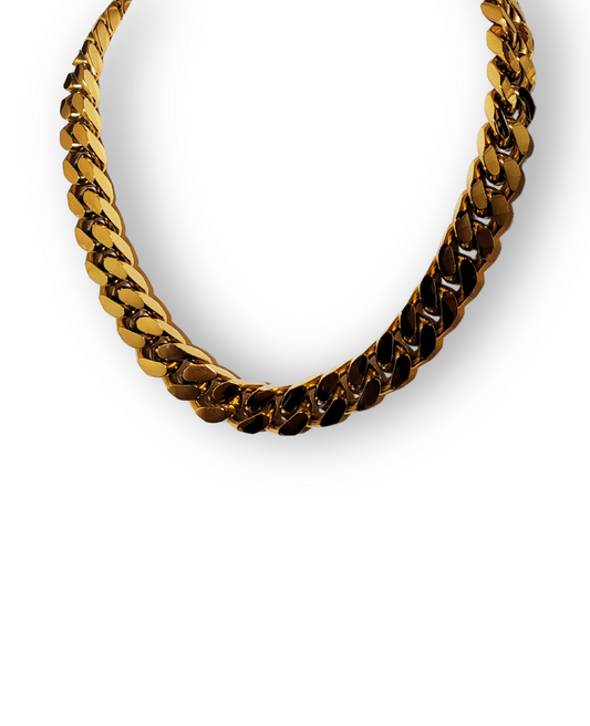 Latifah Cuban Gold Necklace