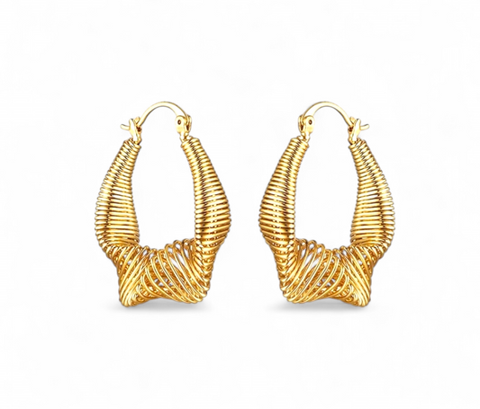 Radiant Twist Hoop Earrings