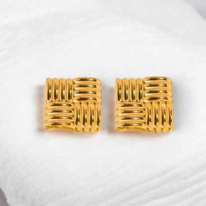 Rustic Radiance Stud Earrings