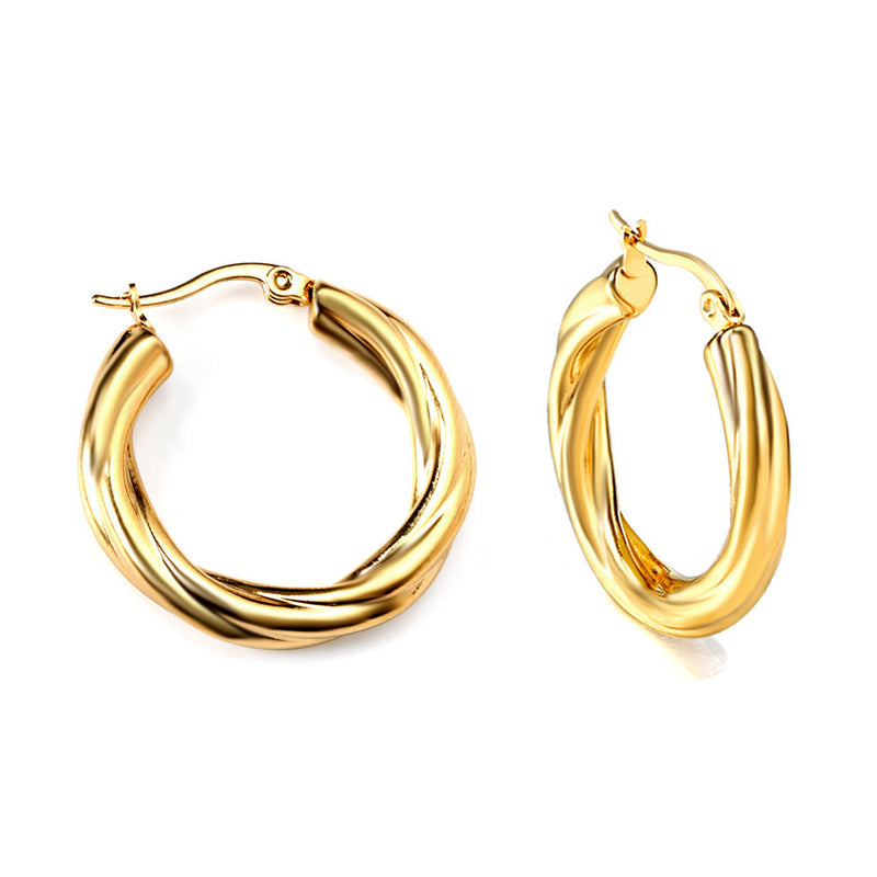 Rippled Hoop Earrings