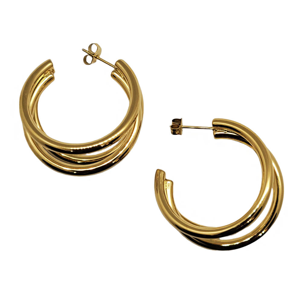 Rita Gold Hoop Earrings