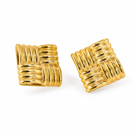 Rustic Radiance Stud Earrings