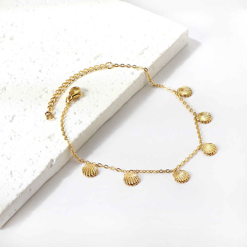 Seashell Gold Anklet