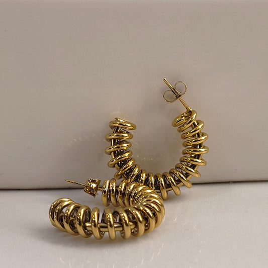 Spring Gold Hoop Earrings