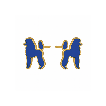 Prestige Poodle Earrings (Blue)