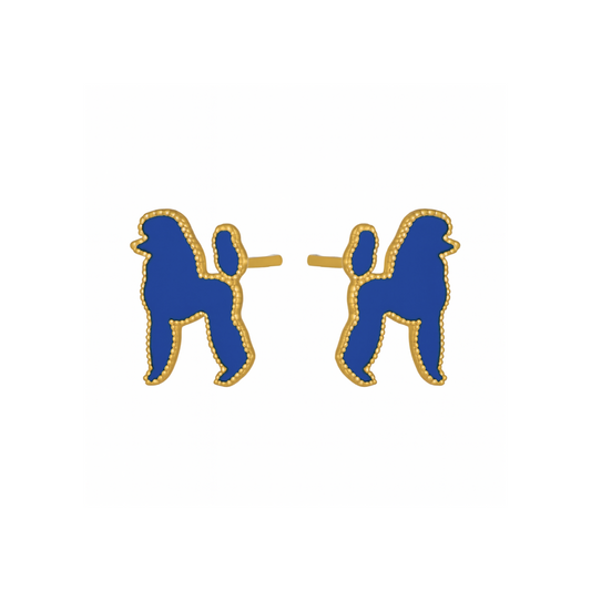 Prestige Poodle Earrings (Blue)