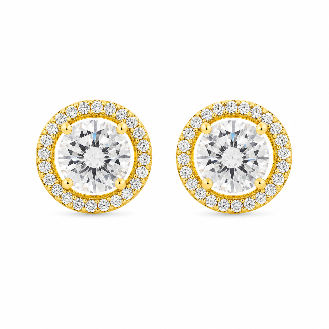 Everyday Elegance Halo Stud Earrings