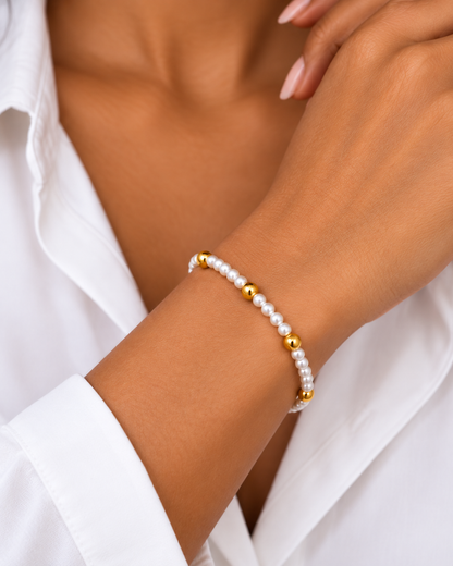 Golden Seed Pearl Bracelet