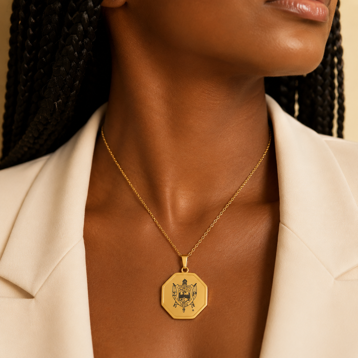 Heritage Crest Pendant Necklace