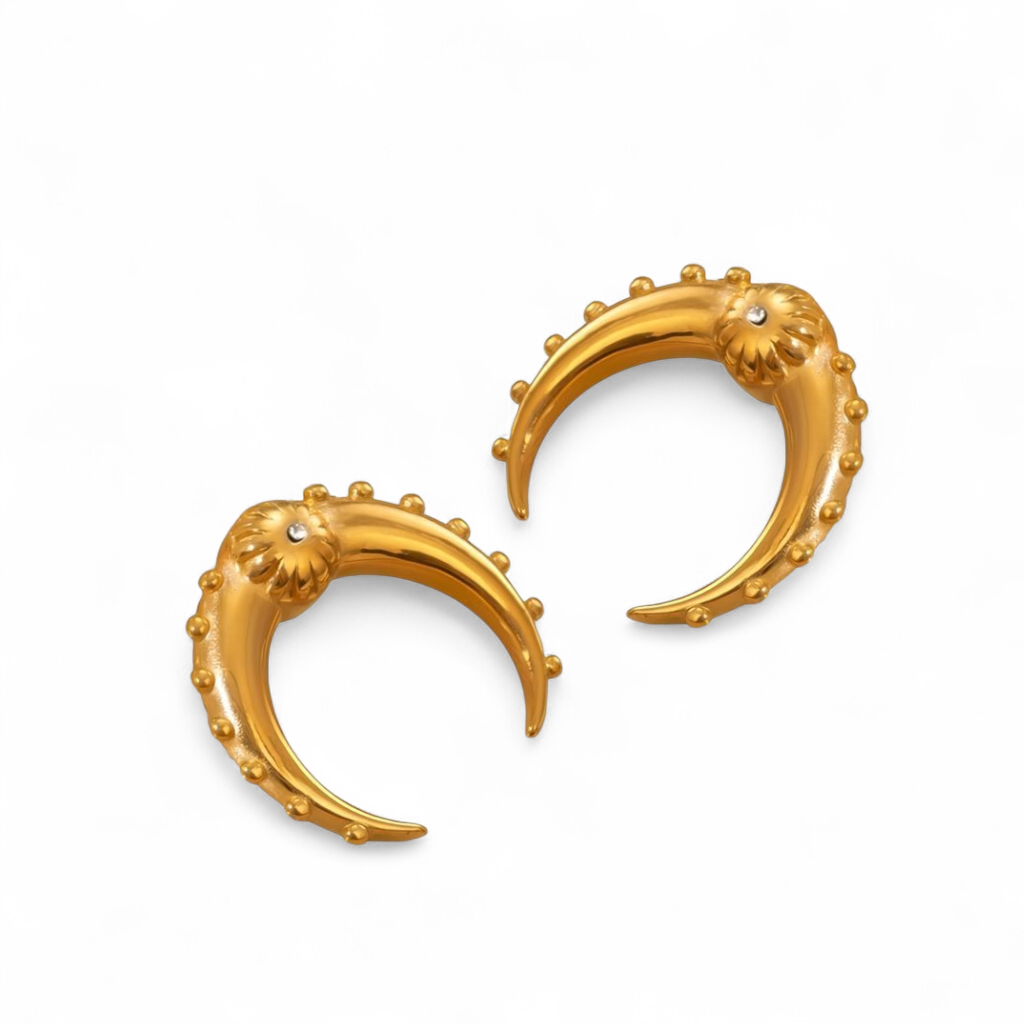 Celestial Claw Gold Hoops