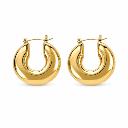 Disk Hoop Earring