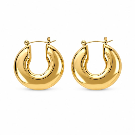 Disk Hoop Earring