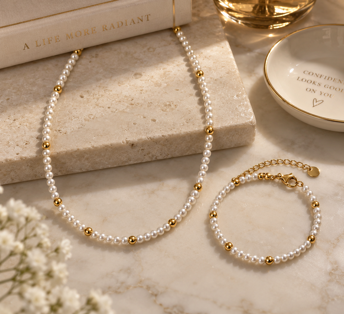 Golden Seed Pearl Bracelet