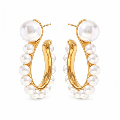 Pearl Sculpt Hoops