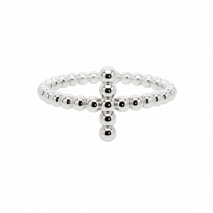Beaded Cross Ring
