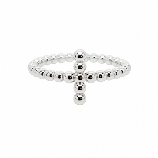 Beaded Cross Ring