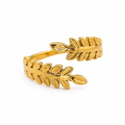 Olive Leaf Adjustable Ring