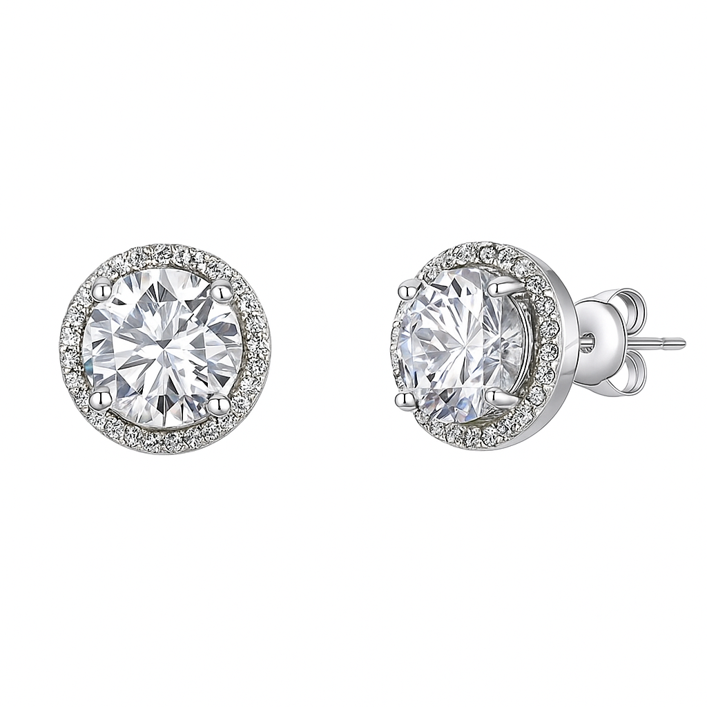 Everyday Elegance Halo stud Earrings