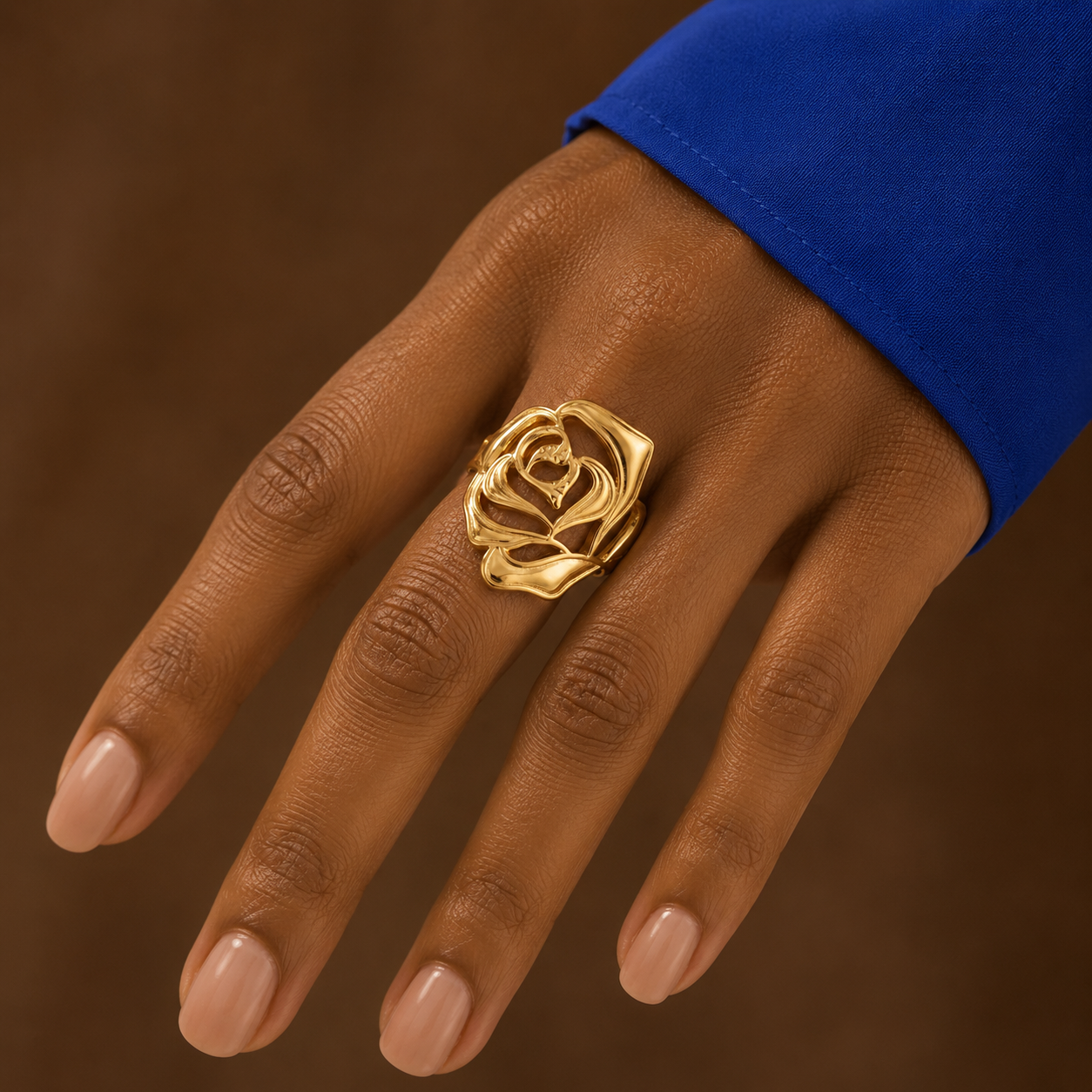 Rosalie Openwork Rose Statement Ring