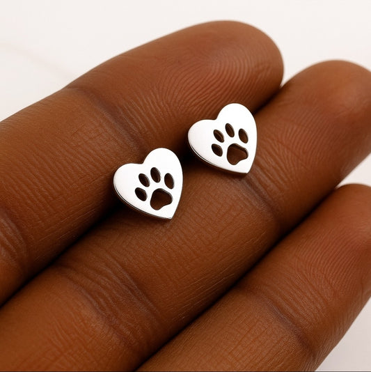Paw & Heart Studs