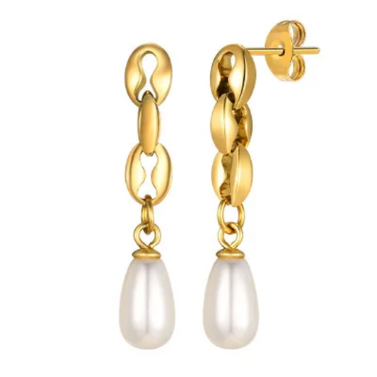 Lustre & Grace Pearl Drop Earrings