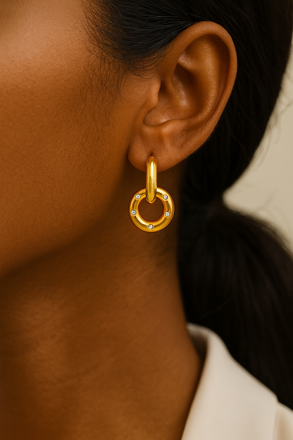 Celeste Glow Huggie Earrings