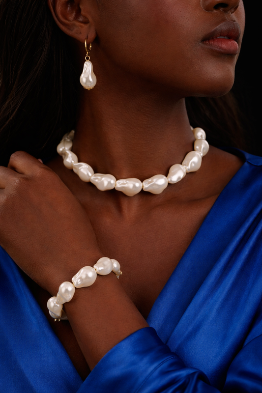 Lustre Baroque Pearl Set