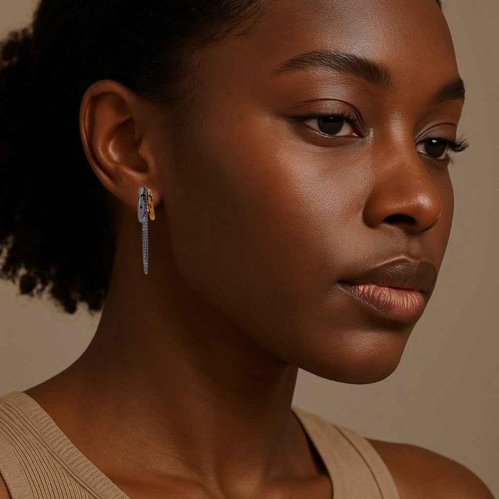 Echo Chain Drop Hoops