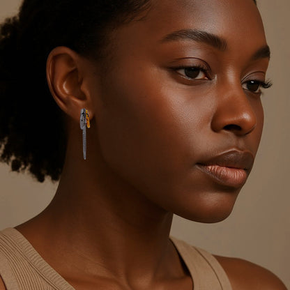 Echo Chain Drop Hoops