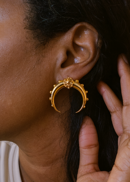 Celestial Claw Gold Hoops