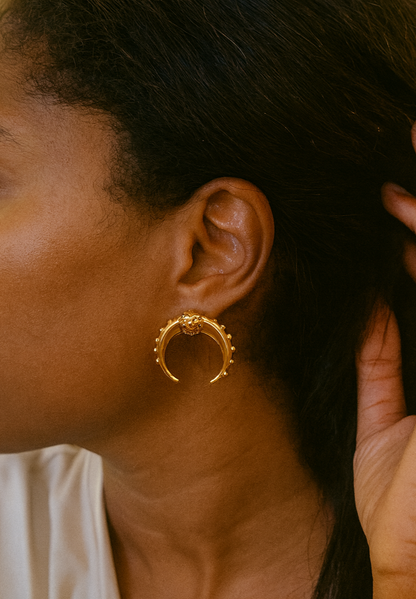 Celestial Claw Gold Hoops