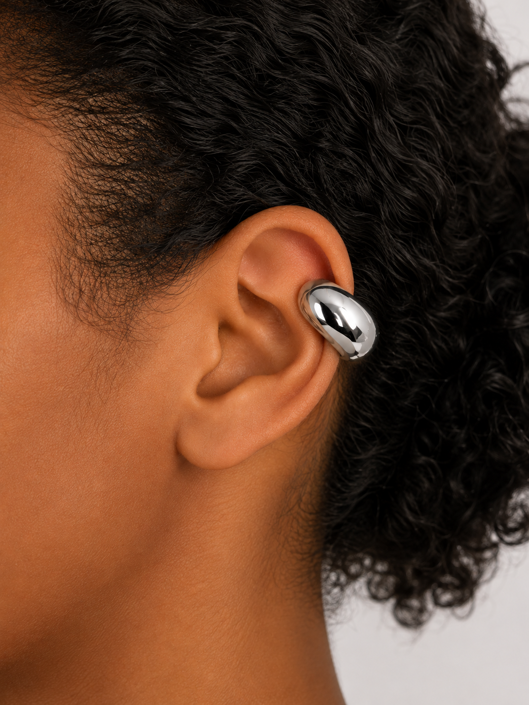 High Polished Gold Ear Cuff