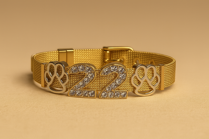 Paw & Sparkle '22' Charm Bracelet