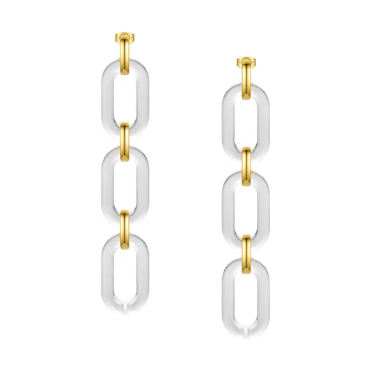 Frosted Link Earrings