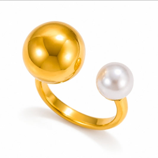 Celeste Duo Pearl Ring
