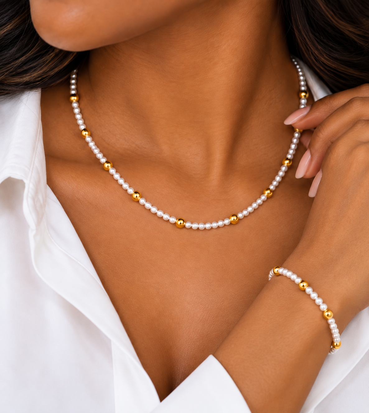 Golden Seed Pearl Bracelet