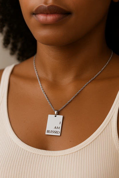 I Am Blessed Pendant Necklace