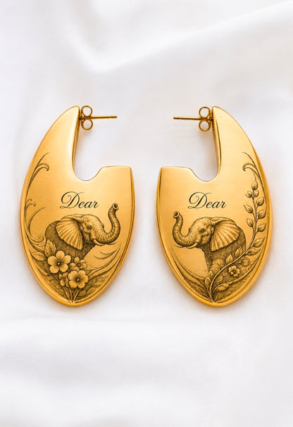 Diva Custom Elephant Earrings