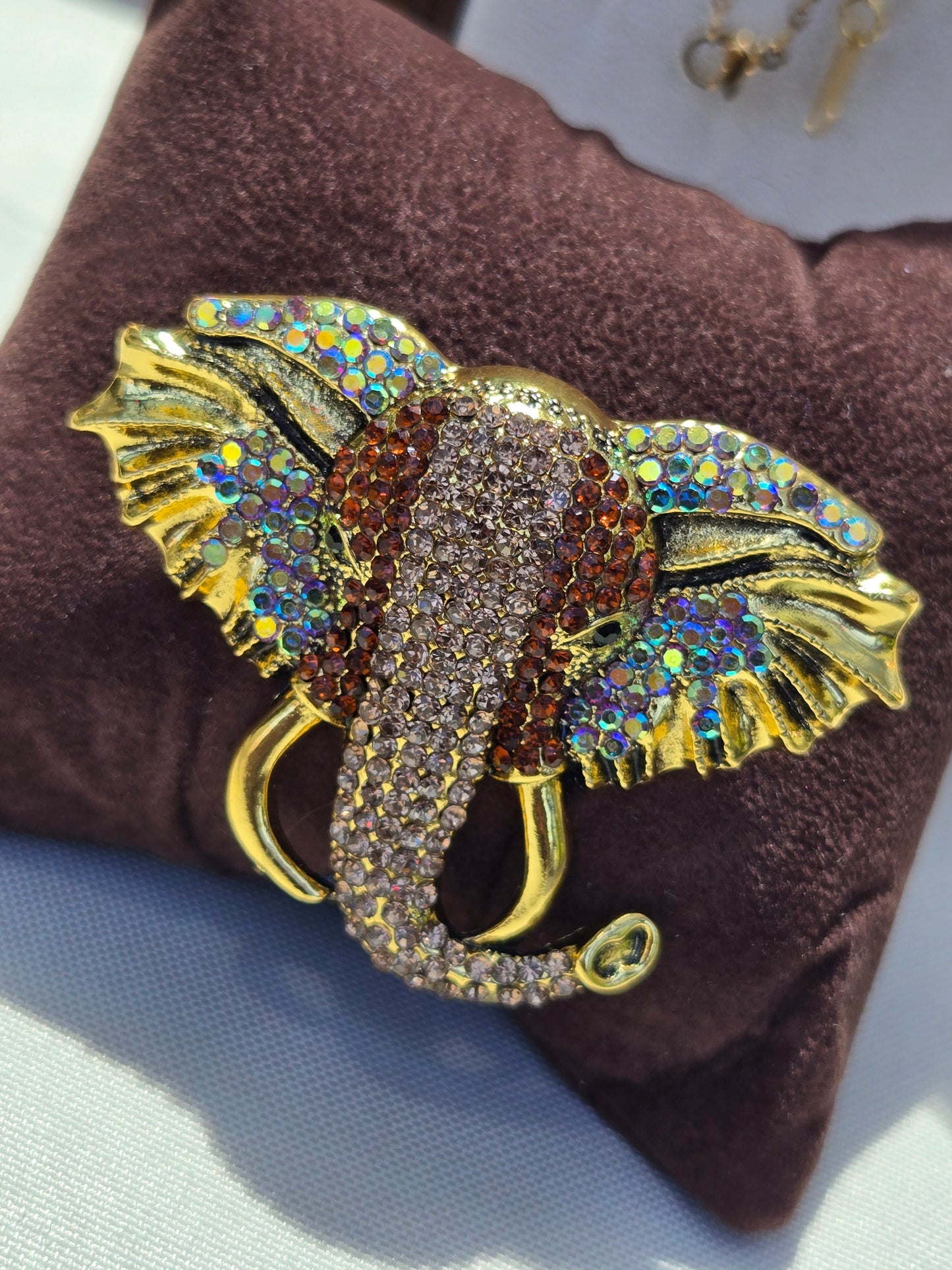 Opulent Elephant Brooch