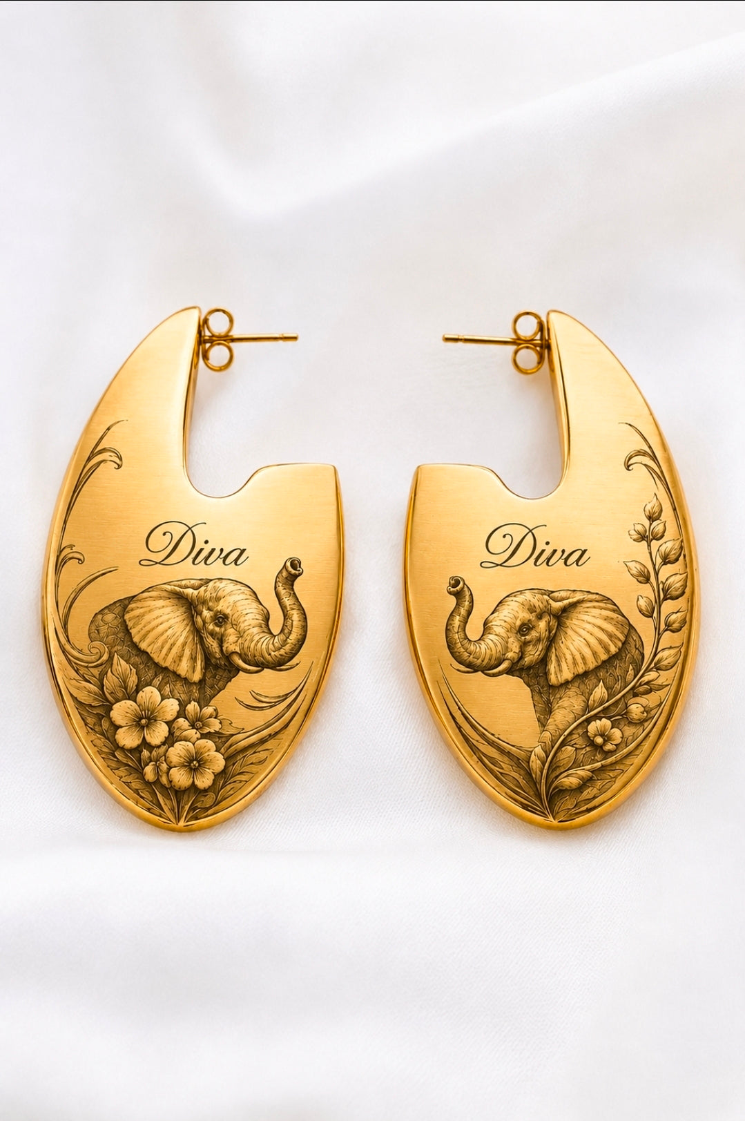 Diva Custom Elephant Earrings