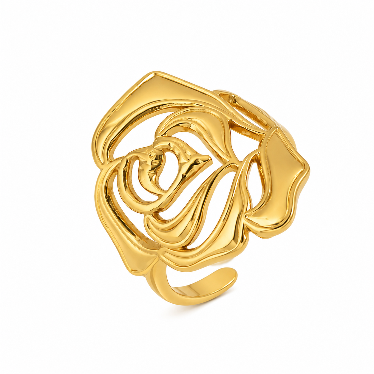 Rosalie Openwork Rose Statement Ring