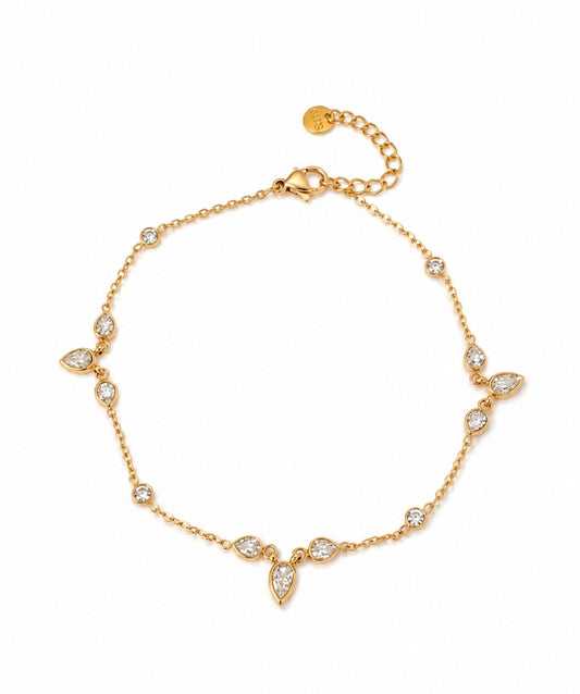 Aurélie Crystal Anklet