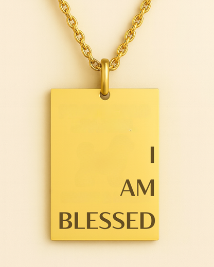 I Am Blessed Pendant Necklace