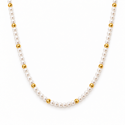 Golden Seed Pearl Necklace