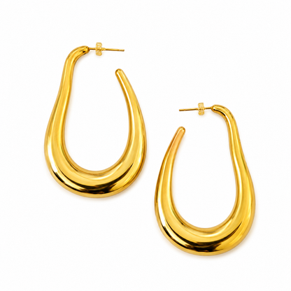 Marigold C Sculptural Hoop Earrings