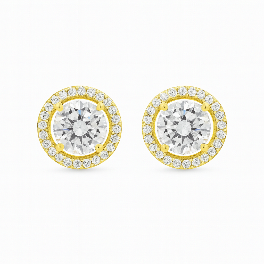 Everyday Elegance Halo stud Earrings