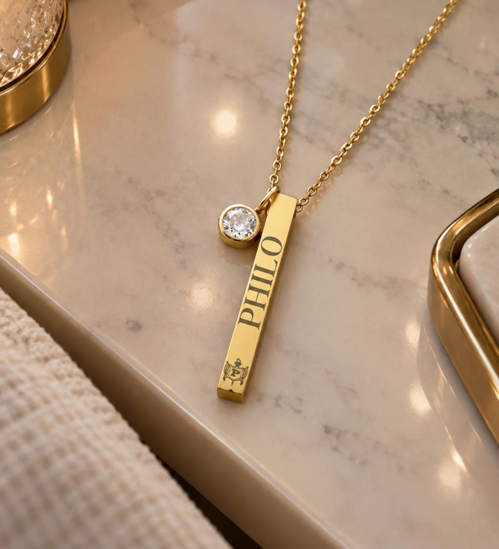 PHILO Friendship & Support Bar Necklace